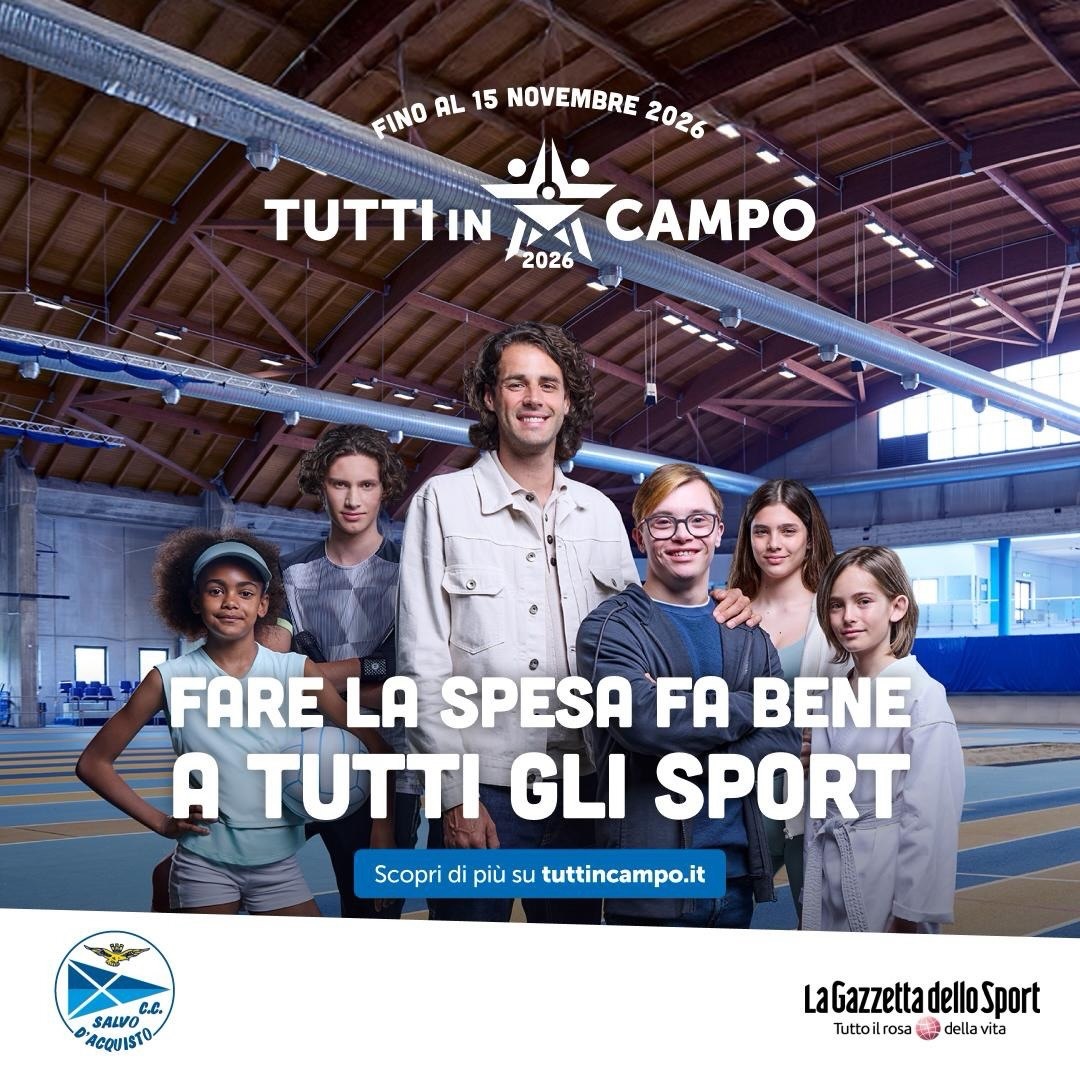 🏆 È iniziata la raccolta punti Tutti in Campo! 🏆

Il Circolo Canottieri Salvo D’Acquisto partecipa ufficialmente all’iniziativa Tutti in Campo: con il tuo aiuto possiamo raccogliere punti e ottenere nuova attrezzatura sportiva per il nostro circolo! 💙

💪 SCOPRI COME PARTECIPARE

🛒 1. Fai la spesa nei supermercati aderenti all’iniziativa Tutti in Campo, utilizzando la tua Carta Fedeltà.

🎟️ 2. Ogni 15€ di spesa ricevi un tagliando Tutti in Campo con un Codice Sport.

📲 3. Carica il Codice Sport sull’app o sul sito ufficiale Tutti in Campo e scegli la nostra ASD:
Circolo Canottieri Salvo D’Acquisto.

🤝 Ogni codice può fare la differenza!
Con il tuo supporto possiamo crescere insieme e arricchire il nostro circolo con nuove attrezzature sportive.

👉 Partecipa anche tu e sostieni il nostro circolo!
Più siamo, più possiamo fare. 💙⚓️

#TuttiInCampo #CircoloCanottieri #Sport #Rowing